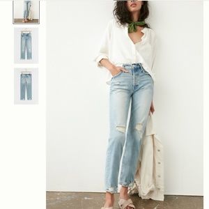MOTHER The Tomcat Ultra High-Rise Straight Jeans